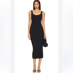 Free people Santos Sweater Midi Dress in Black Size L New With Tag